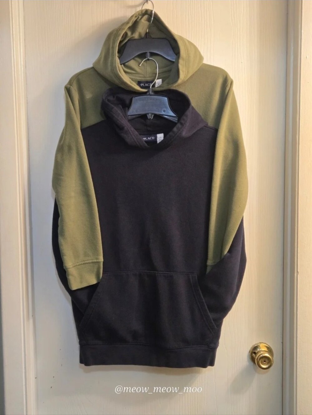 Lot of 2 Boys The Children’s Place Pullover Hoodies Size 16 XXL Navy Blue Olive